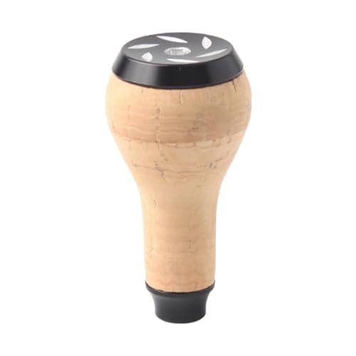 Freneci 釣りリールハンドルノブ、DIY釣りリールアクセサリー、湖用の木製修理パワーハンドルノブグリップ、カヤックデッキベンチ, 黒