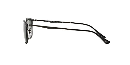 Ray-Ban Rb4225 Square Sunglasses, Matte Black/Green, 52 mm4