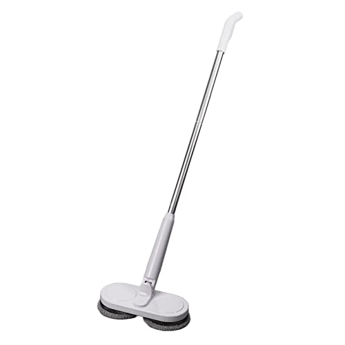 Maquer Cordless Mocio Elettrico, Elettrico Pulitore a Vapore, 60 Minuti Rumore Basso Pulizia del Pavimento, con Panno Sostituibile Mop Bagnati Lucidatrice con Acqua Nebulizzata per Legno Duro