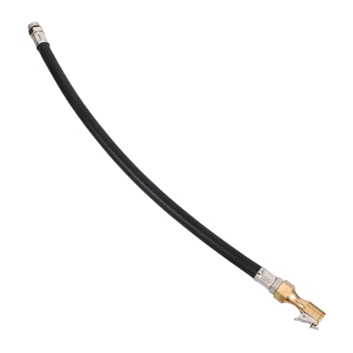 PRETYZOOM tubo de extensión para inflar neumáticos compresor de aire inflador de neumáticos manguera de aire extensor de válvula de neumáticos tubos de inflado de neumáticos caucho Black
