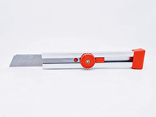 Definite Golu Heavy Duty Unbreakable Aluminum Metal Body Durable Cutter Blade 18 mm for Factory Home Office (Replaceable Blades) (Pack of 12 Cutters)