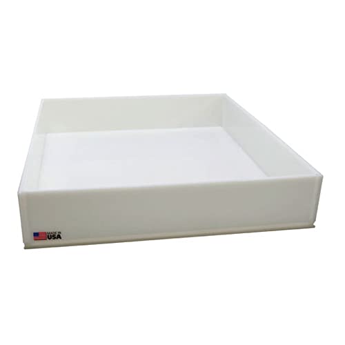 Dynalon 109914 Polyethylene (HDPE) Heavy Duty Rectangular Lab Tray, 16" Length x 20" Width x 4" Depth