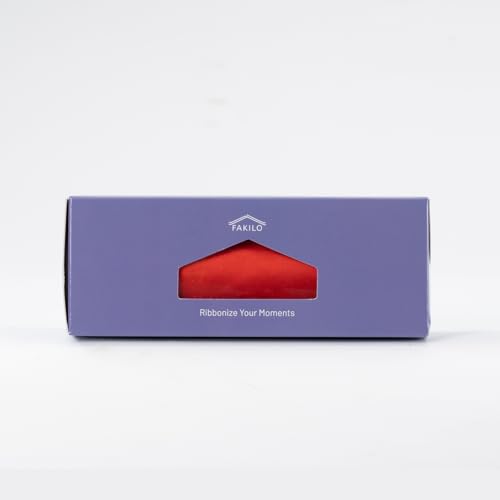 Fakilo SATINRIBBON-01 Red Satin Ribbon 4 Inch X 22 Yd Wide Thick Ribbon thumb #8