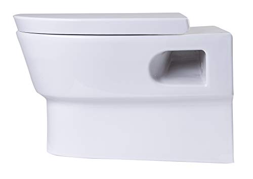 Eago Wd332 Round Modern Wall Mount Dual Flush Toilet #TOP2