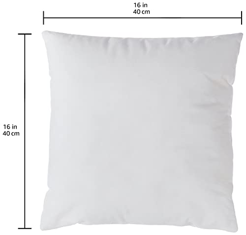 Amazon Brand - Solimo 5 Piece Microfibre Filled Bolster and Cushion Set for Diwan, 2 Bolsters and 3 Cushions, White