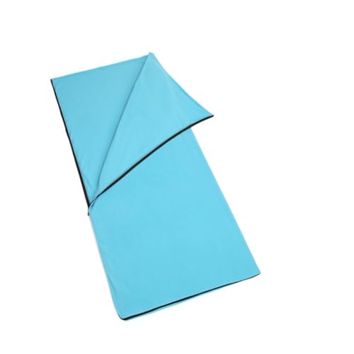 VANZACK Camping Sleeping Bag 180x70cm Sky Blue Fleece Outdoor Wild Camping Sleep Bag with Waterproof Storage Pouch
