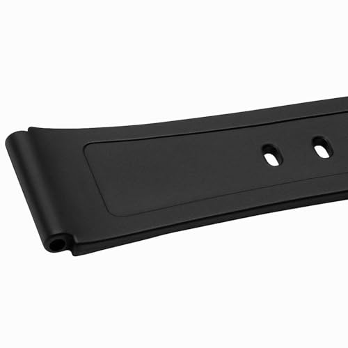 OcioDual Replacement Silicone Strap Metal Pins Compatible with Casio Watch F91W F-91W Black Replacement Resin Springs