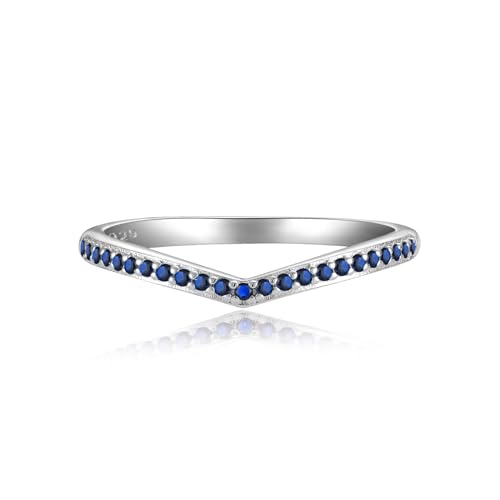 STARCHENIE 925 Sterling Silver Stackable Ring for Women Anniversary Wedding Band Wishbone Rings Size 5-10