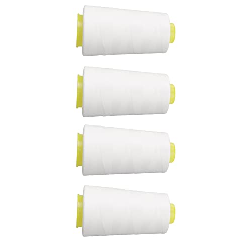 Set de 4 hilos serger blancos de poliéster para coser