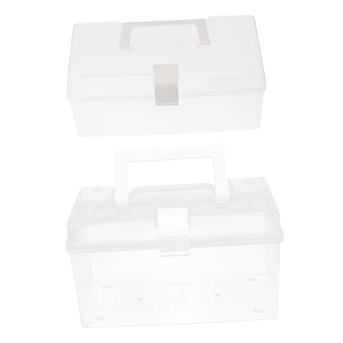 Alipis 2pcs Large Capacity Mask Storage Box Dustproof Lid Design Face Mask Dispenser for Home