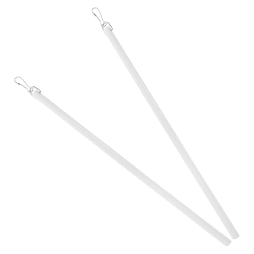 UTHCLO Klarer Gardinen Schleuderstab mit Haken 2 Stück Manuelle Zugstange 30cm Vielseitig für Fensterdekoration und Sichtregulierung