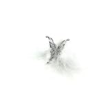 FANTIKAXW Anillo de mariposa con plumas y diamantes brillantes Anillo de moda femenina de moda femenina