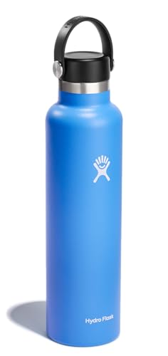 Image of Hydro Flask Water Bottle - Insulated Stainless Steel - Non Spill, Leakproof in 24 Oz Cascade Blue