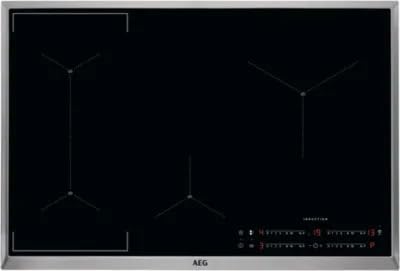 AEG IAE84421XB Kitchen Built-In Hob Induction 80 cm Bridge Function Cooking Sensor Stainless Steel Frame