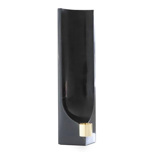 Cooee Design - Kerzenleuchter - Quarter Candle Black Nero Marquina - Schwarz - LxBxH: 6,5 x 6,5 x 28 cm