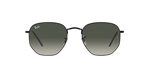 Óculos de Sol Ray-Ban Hexagonal 0RB3548 002/71 Tam 51 / Preto - Lentes Cinza Gradiente