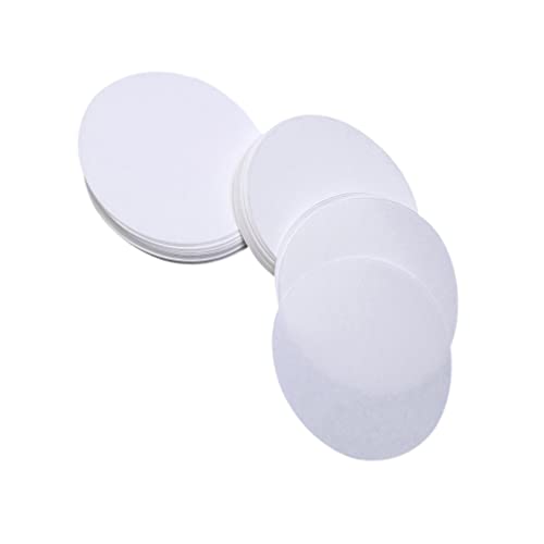 Image of Hemobllo Filter Paper 100 Pcs Filters Cooking Strainer for Medium Rate Qualitative Grade Lab Paper Funnel Disc Equipment Glass White Paper Funnel P5 Qualitative Qualitative