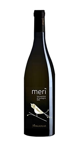1 x 0.75 l - Merì, è un Vino bianco sardo, Vermentino di Sardegna prodotto dalla storica cantina di Argiolas, a Serdiana, Sardegna.
