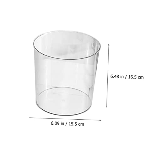 Caneca de basura transparente rectangular 2 piezas Healifty miniatura 3
