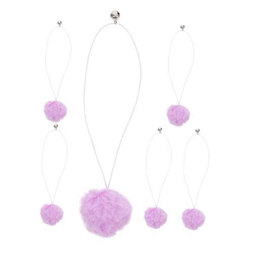 FONDOTIN Replacement Ball for Cat Scratching Post 6 Pack Interactive Cat Toys Jiggle Balls with Bells and