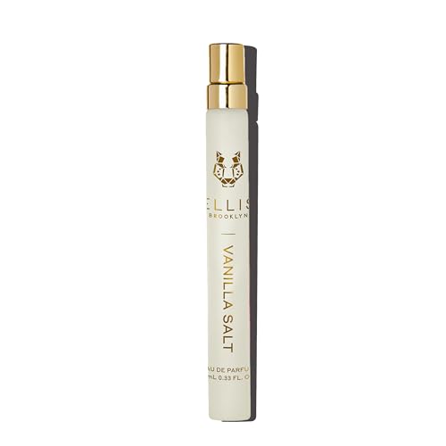 Ellis Brooklyn VANILLA SALT Eau de Parfum Travel Spray 0.33oz / 10ml - Gourmand Vanilla Perfume with Sea Salt Luminous Musk and Jasmine- Clean Vegan Cruelty-Free Long Lasting Perfumes for Women