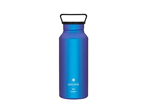 Image of Snow Peak Titanium Aurora Water Bottle, Blue, 27 Oz