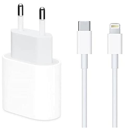 Fonte Carregador Turbo 20W USB-C e cabo lightning compatível iPhone 11 12 13 X XR XS Bivolt