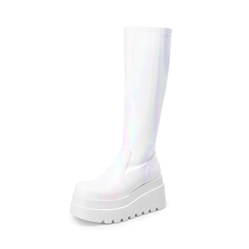 DREAM PAIRS Knee High Wedge Boots