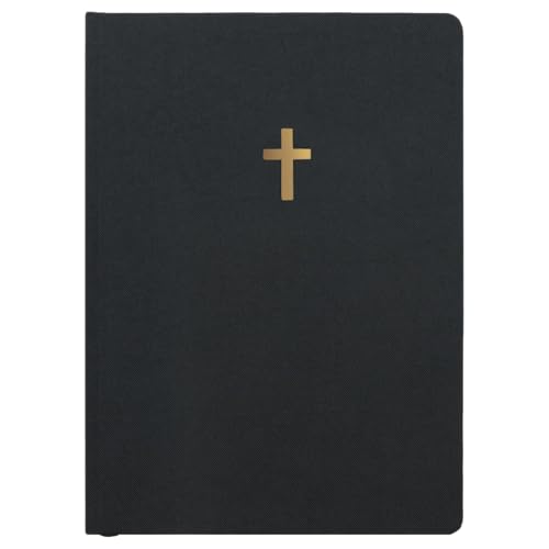 Journal d'étude de la Bible gris avec ruban carnet notes d'église 112 pages
