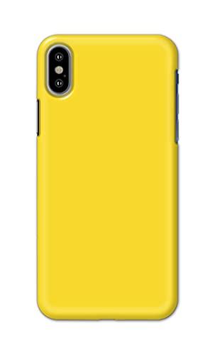 Image of Printed Hard Back Cover Case for Apple iPhone X | iPhone 10 | iPhone Xs | iPhone 10s Back Cover (Plain Yellow) -1803