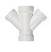 Charlotte Pipe Schedule 40 2 in. Hub x 2 in. Dia. Hub PVC Double Wye