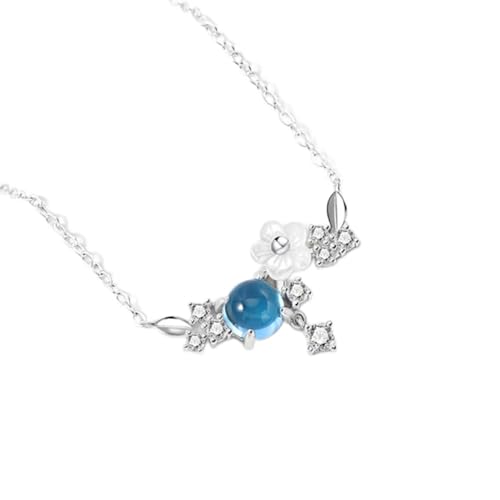 Collier en Cristal et fleurs de coquillage, l'idée cadeau en argent 925 idéale pour elle