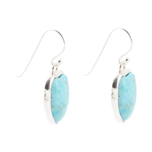 Barse Jewelry Organic Turquoise and Sterling Silver Drop Earrings3