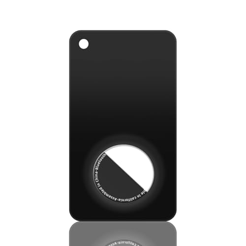 Airtag Wallet Holder 1 Pack,0.04 ” Thin Airtag cardholder,Thickness Utral Slim Silicone Protector for Purse,Handbag,Clutch Bag,Backpack Wallet(Black)