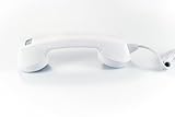 Echo Logico Retro Handset - Soft Touch - Wired Headsets - Retail Packaging - White (ELO - WHT - ST)
