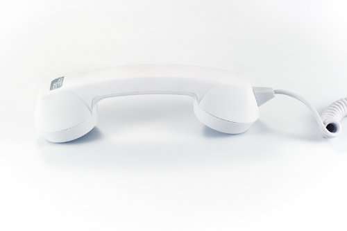 Echo Logico Retro Handset - Soft Touch - Wired Headsets - Retail Packaging - White (ELO - WHT - ST)
