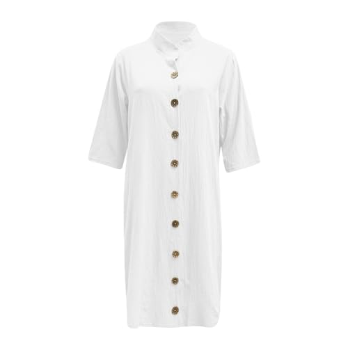 Robe chemise d'été ample en coton pour vos journées décontractées de vacances - 3