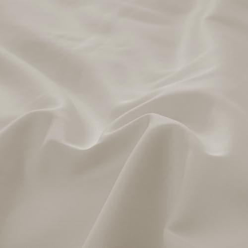 Cotton Artean Set Di Lenzuola 200X200 In Raso Di Cotone Egiziano 300 Fili Leuna Beige 4 Pezzi: Lenzuolo Superiore, 2 Federe Per Cuscini, Lenzuolo Inferiore Regolabile - 4