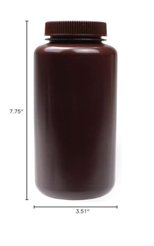 United Scientific 33466 Laboratory Grade Hdpe Wide Mouth Amber Reagent Bottle thumb #6