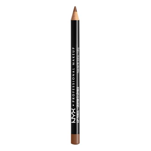 NYX Professional Makeup Slim Lip Pencil Buttery Soft Long-Wear Lip Liner Creamy Precision Lip Liner for a Defined Pout High-Shine Pairing Shade: 807 Cocoa