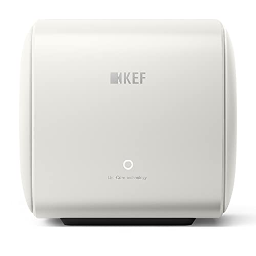 KEF KC62 6.5 Inch 1000W Compact Powered Subwoofer (White)