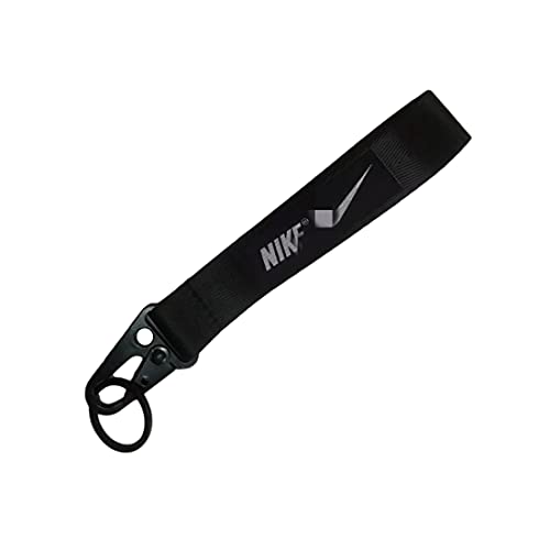 Keychain,Wrist Lanyard Keychain Holder Premium Quality Wristlet Lanyard Keychain for Women(Black)