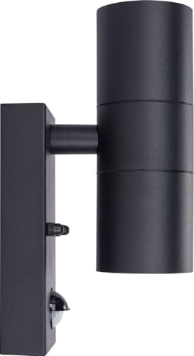 Luceco Black Stainless Steel Exterior Decorative Gu10 Up or Down Wall Light with Pir Motion Sensor - Ip44 - Image 6