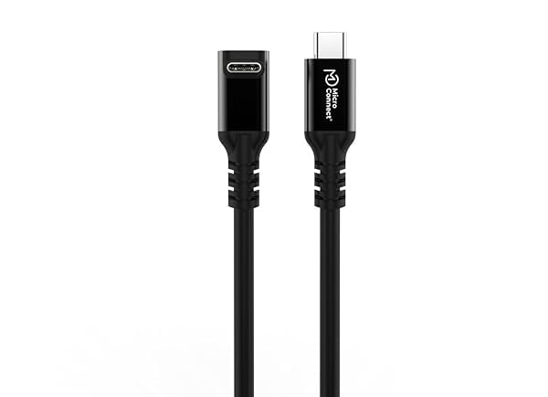 Kabel USB-C na USB-C kątowy 3 m, USB 3.2 Gen 2 x 2 20 Gb/s, Power Delivery 100 W, wideo 4K przy 60 Hz, czarny