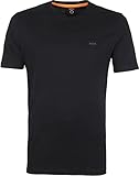 BOSS Herren Tales Relaxed-Fit T-Shirt aus Baumwoll-Jersey mit Logo-Aufnäher Schwarz L