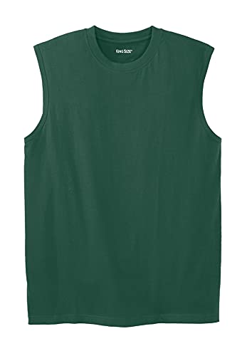 KingSize Men's Big & Tall Shrink-Less Lightweight Muscle T-Shirt - Big - 2XL, Hunter Green