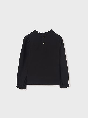 Abel & Lula Interlock Glitter Turtleneck for Girls Black2