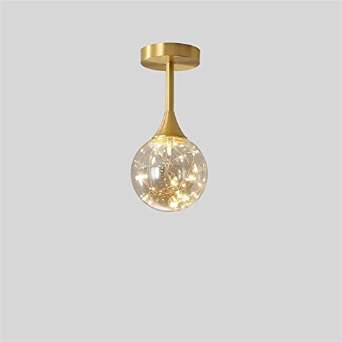 Chandelier LED en verre clair plafonnier suspension style nordique