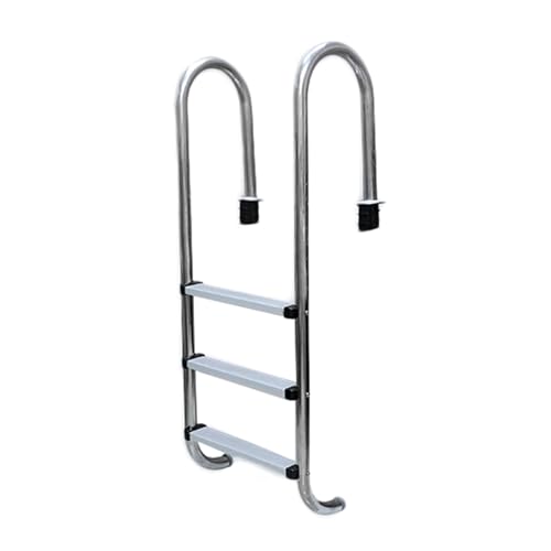 Escalera para piscina de acero inoxidable 3 peldaños miniatura 1