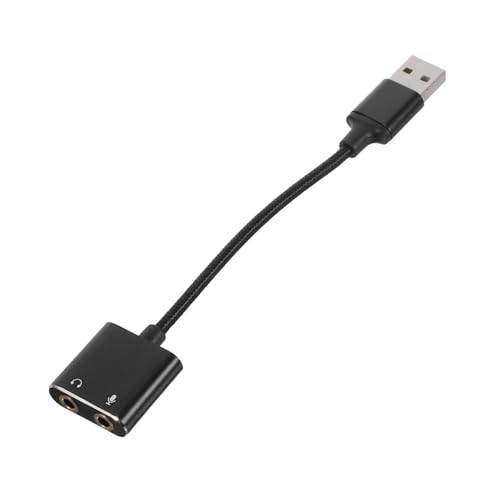 BRIGHTFUFU USB Sound Card Adapter and Headphone Mic Splitter External Audio Converter for Pc and Tablets Sound Quality and Play Design and Compatible Devices